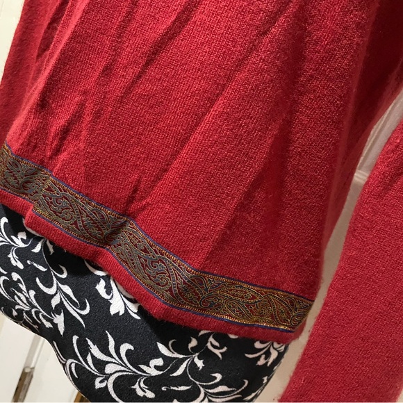 Xhilaration Women's Acrylic Button Up Cardigan With Jacquard Ribbon Trim Small - Picture 8 of 16